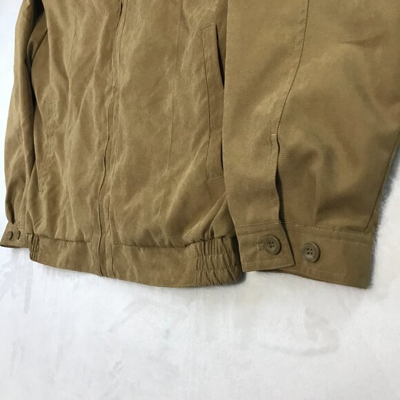 Dockers Stain Defender Men's Bomber Beige Tan Full Zip Jacket XL 19546 - Picture 3 of 14